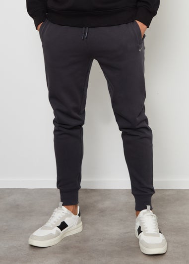 Threadbare Charcoal Cotton Blend Regular Fit Joggers