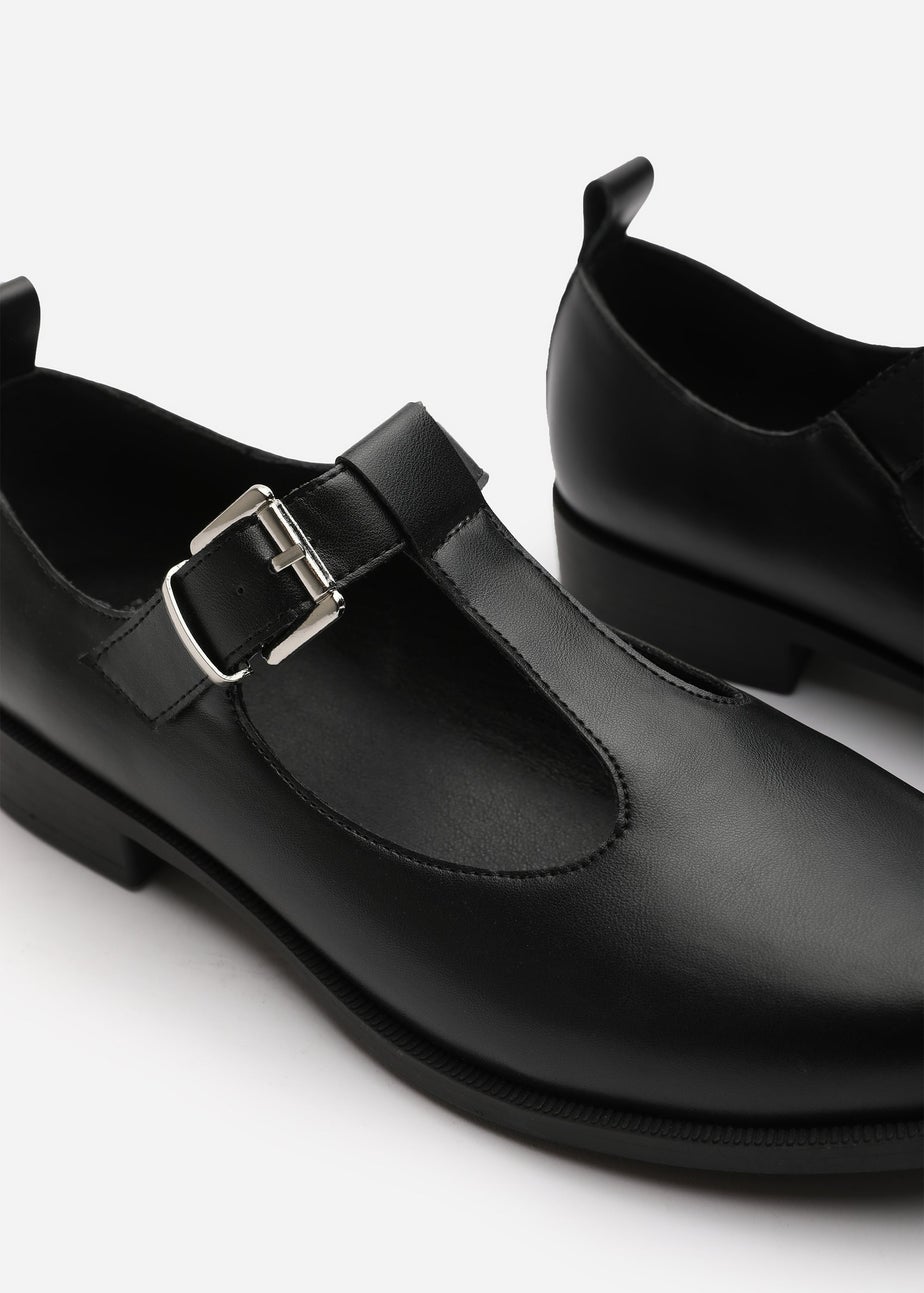 Where's That From Natalie Black PU Mary Janes Loafers