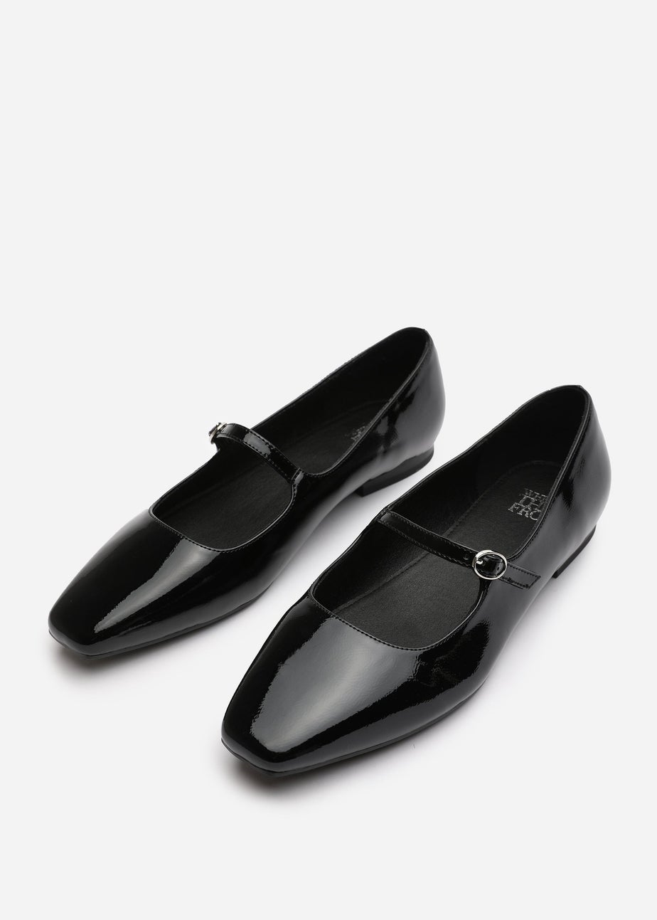 Where's That From Jennifer Black Patent Wide Fit Mary Jane Flats