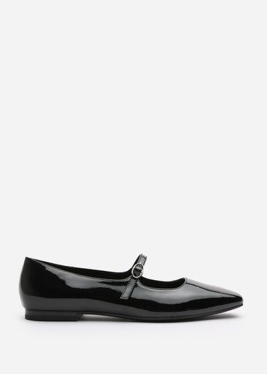 Where's That From Jennifer Black Patent Wide Fit Mary Jane Flats