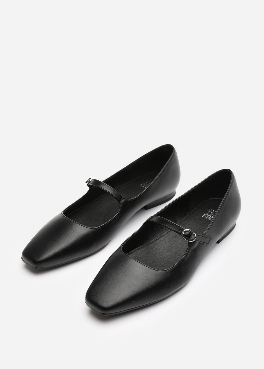 Where's That From Jennifer Black PU Mary Jane Flats
