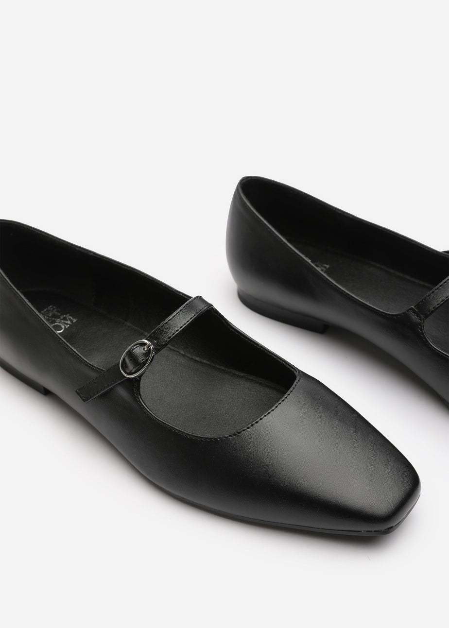 Where's That From Jennifer Black PU Mary Jane Flats