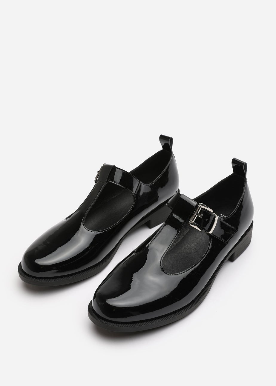 Where's That From Natalie Black Patent Mary Janes Loafers