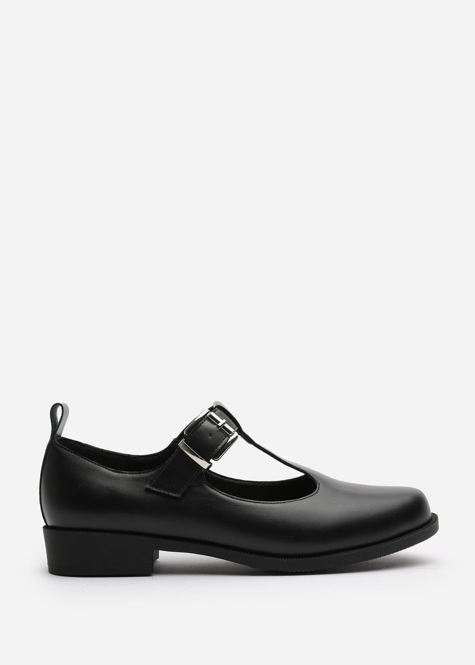 Where's That From Natalie Black PU Wide-Fit Mary Janes Loafers