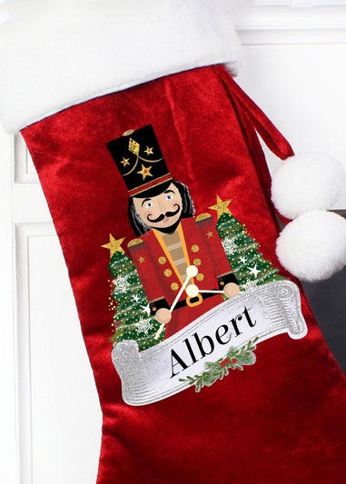 Personalised Memento Company Red Nutcracker Red Stocking