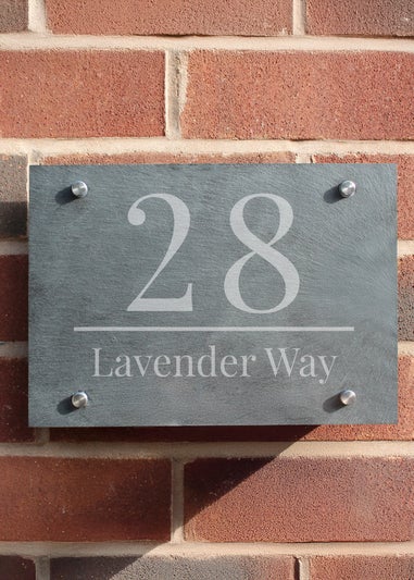 Personalised Memento Company Black Large Number Slate House Sign