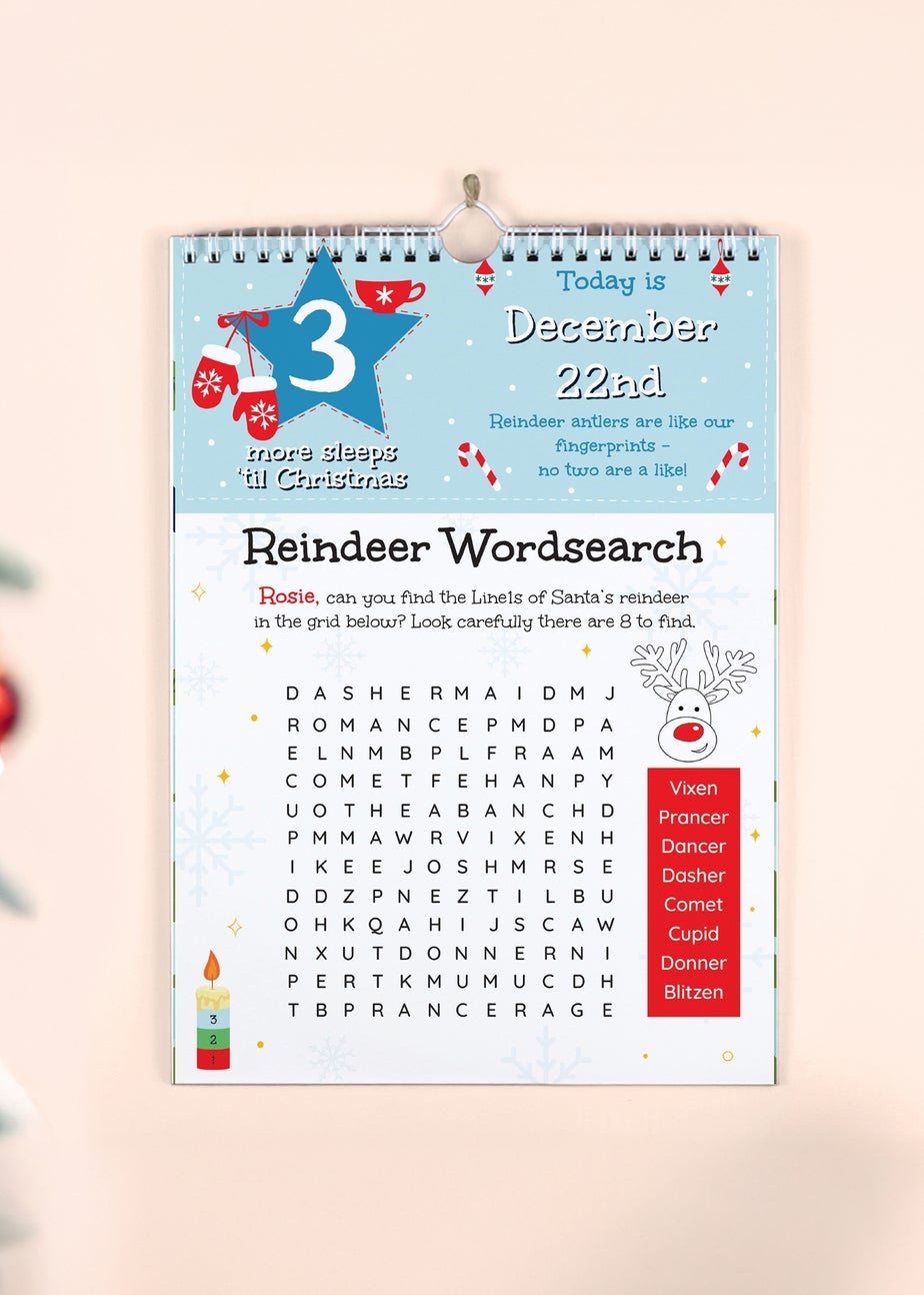 Personalised Memento Company Multi 24 Sleeps Christmas Activity Advent Calendar