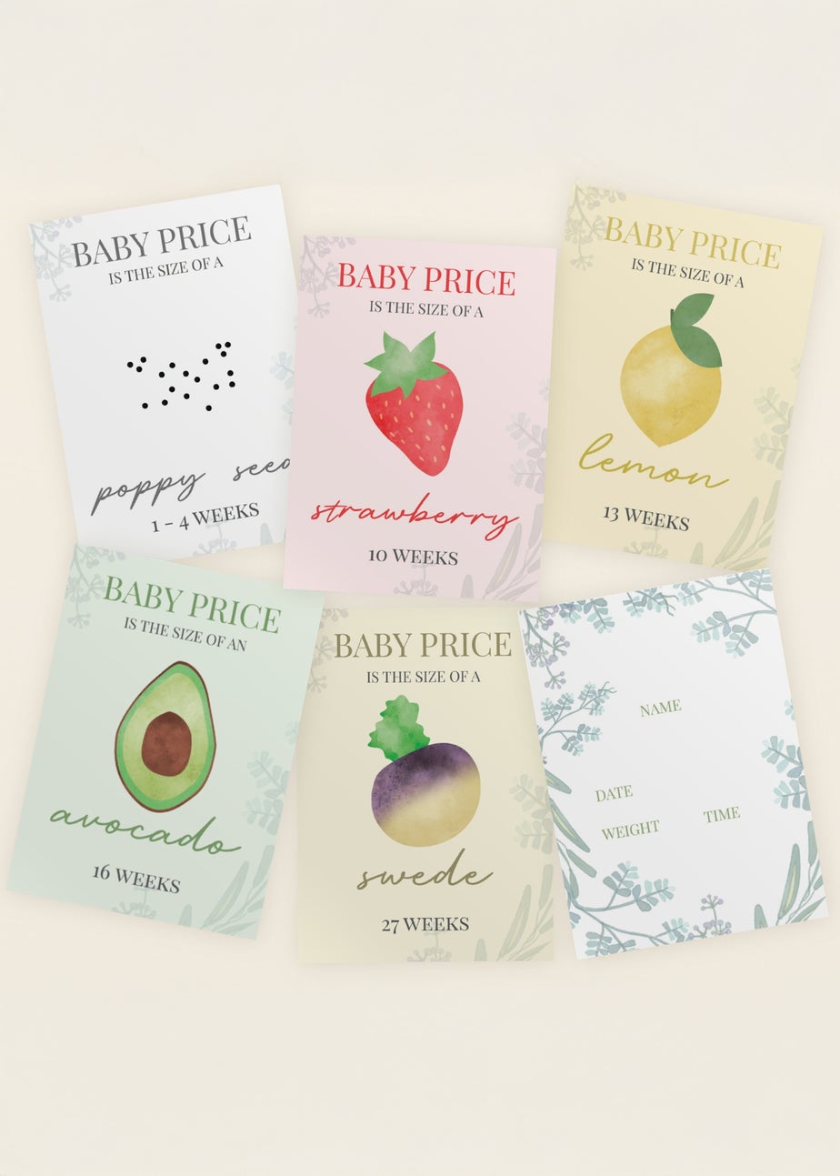 Personalised Memento Company Multi Bump to Baby Pregnancy Milestone Cards