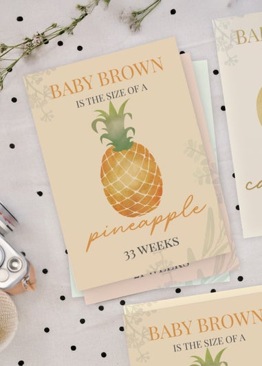 Personalised Memento Company Multi Bump to Baby Pregnancy Milestone Cards