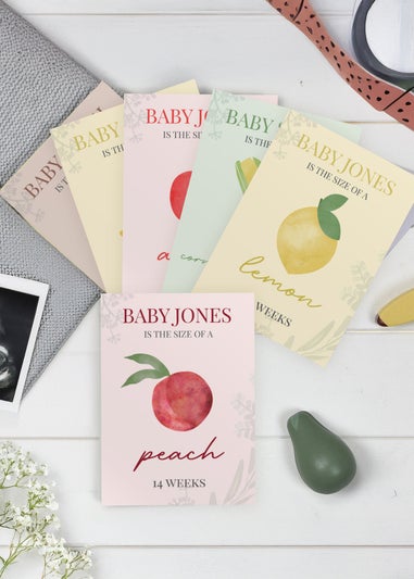 Personalised Memento Company Multi Bump to Baby Pregnancy Milestone Cards