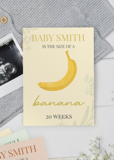 Personalised Memento Company Multi Bump to Baby Pregnancy Milestone Cards