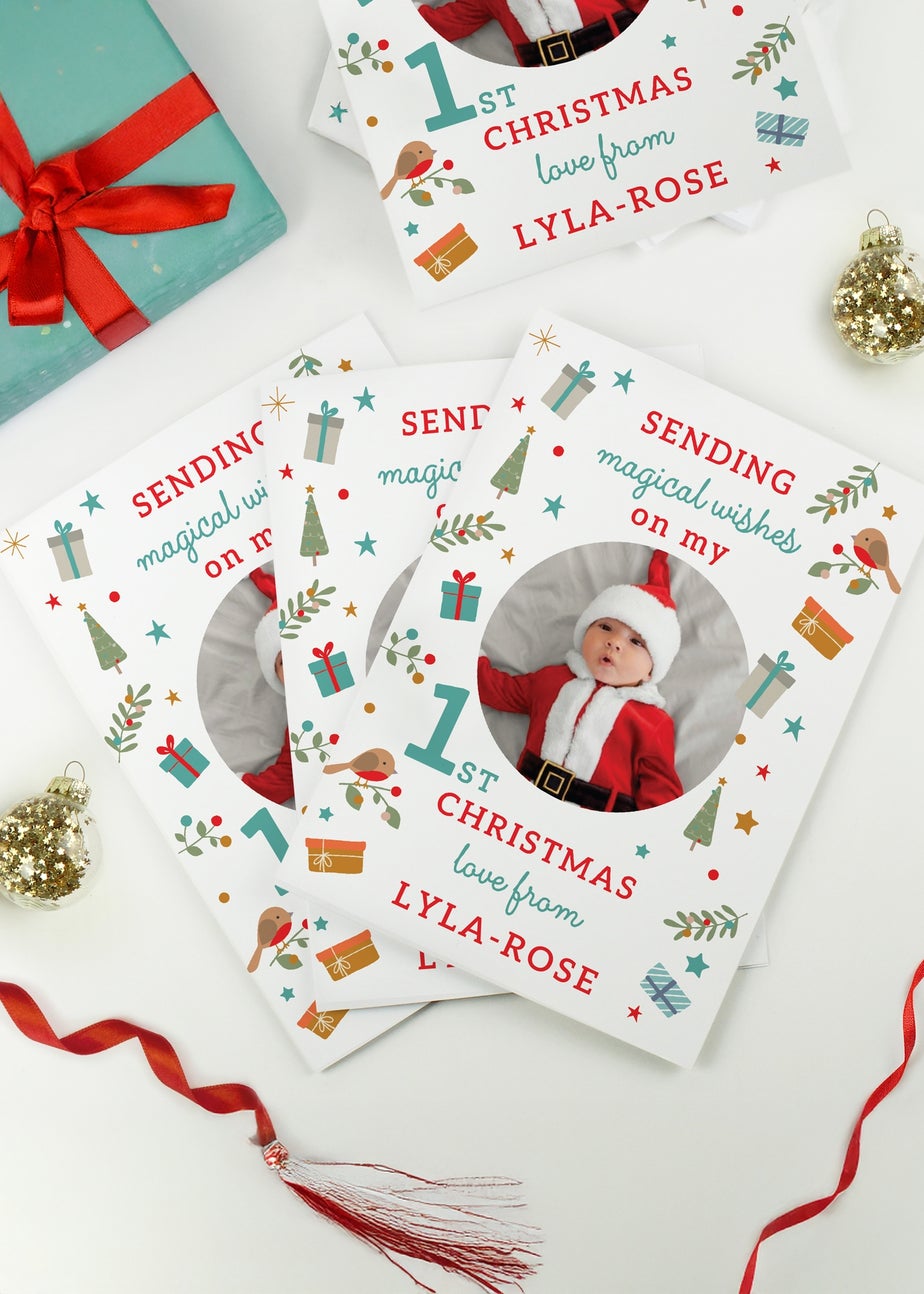 Personalised Memento Company Multi My 1st Christmas Photo Upload Pack of 10 Cards