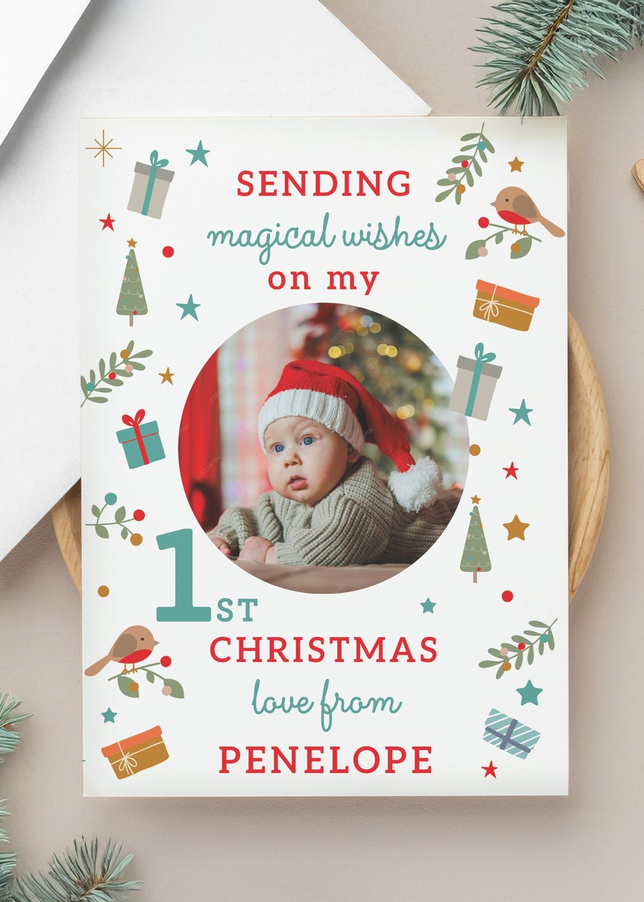 Personalised Memento Company Multi My 1st Christmas Photo Upload Pack of 10 Cards