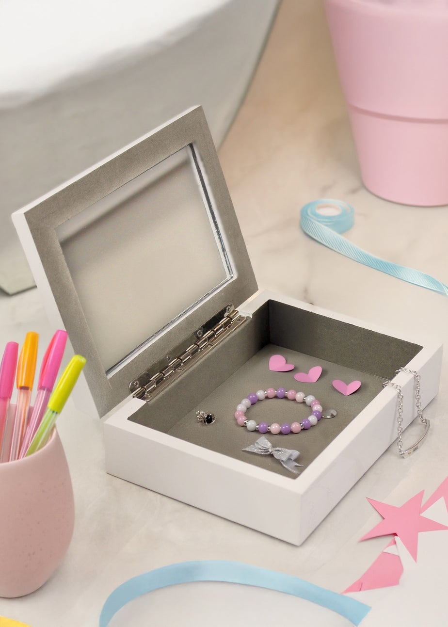 Personalised Memento Company White Bow Jewellery Box