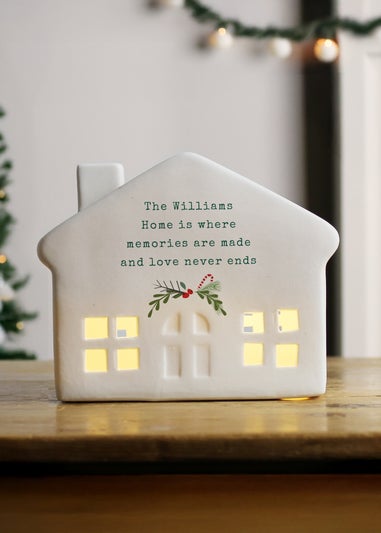 Personalised Memento Company White Christmas LED House