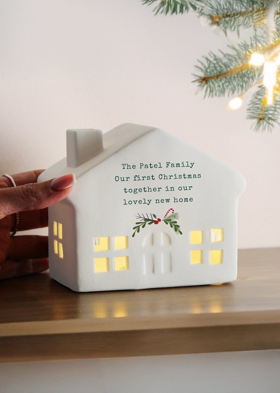 Personalised Memento Company White Christmas LED House