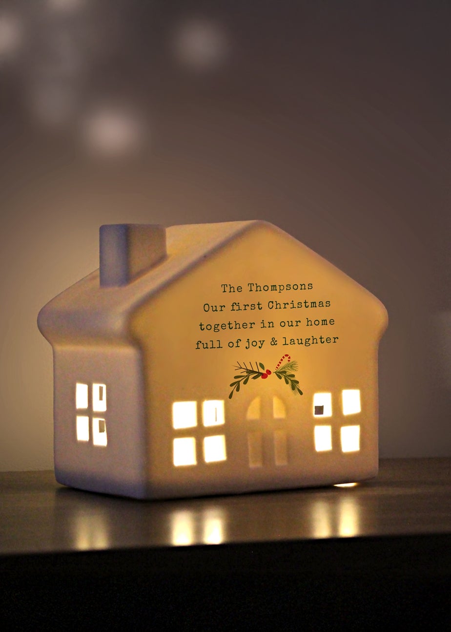 Personalised Memento Company White Christmas LED House
