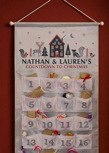 Personalised Memento Company White Christmas Home Advent Calendar