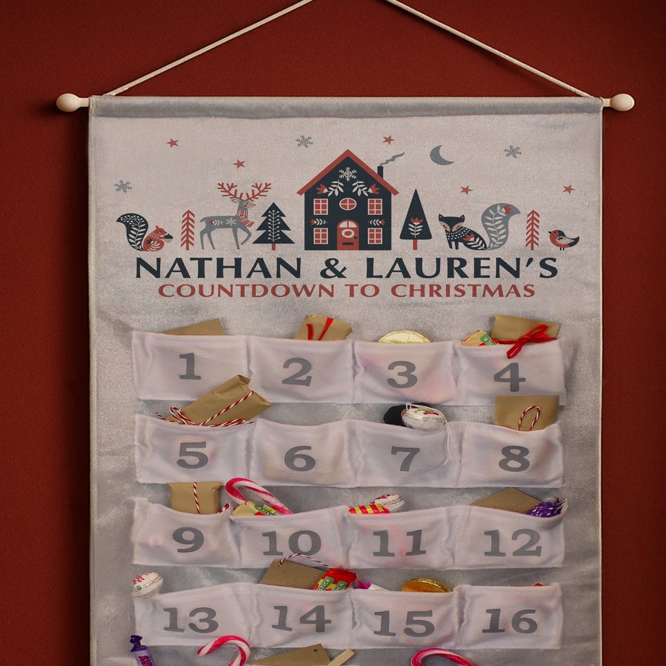 Personalised Memento Company White Christmas Home Advent Calendar