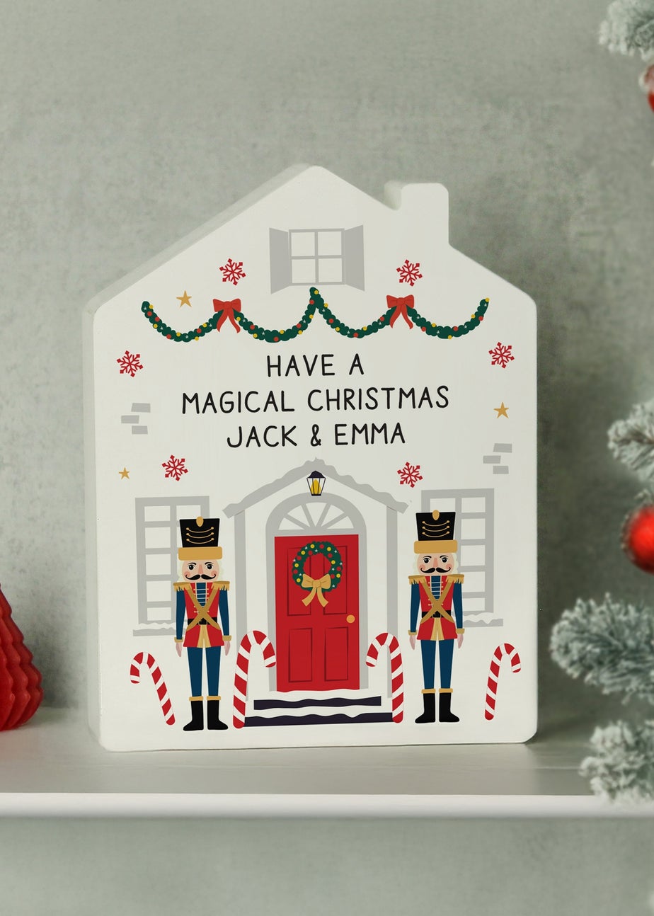 Personalised Memento Company White Nutcracker Christmas House Ornament