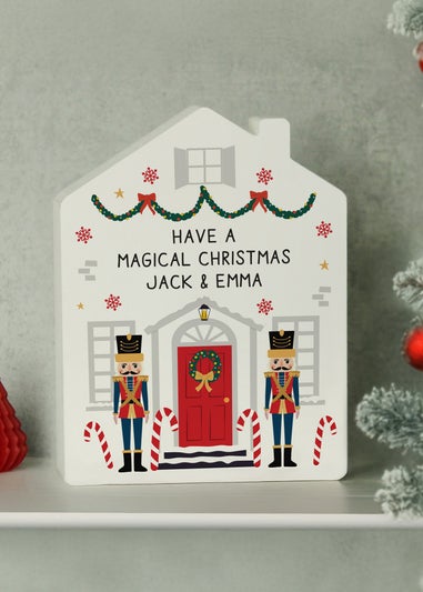 Personalised Memento Company White Nutcracker Christmas House Ornament