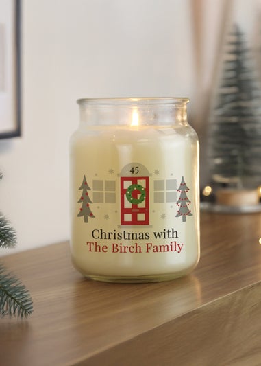 Personalised Memento Company White Home For Christmas Large Candle Jar