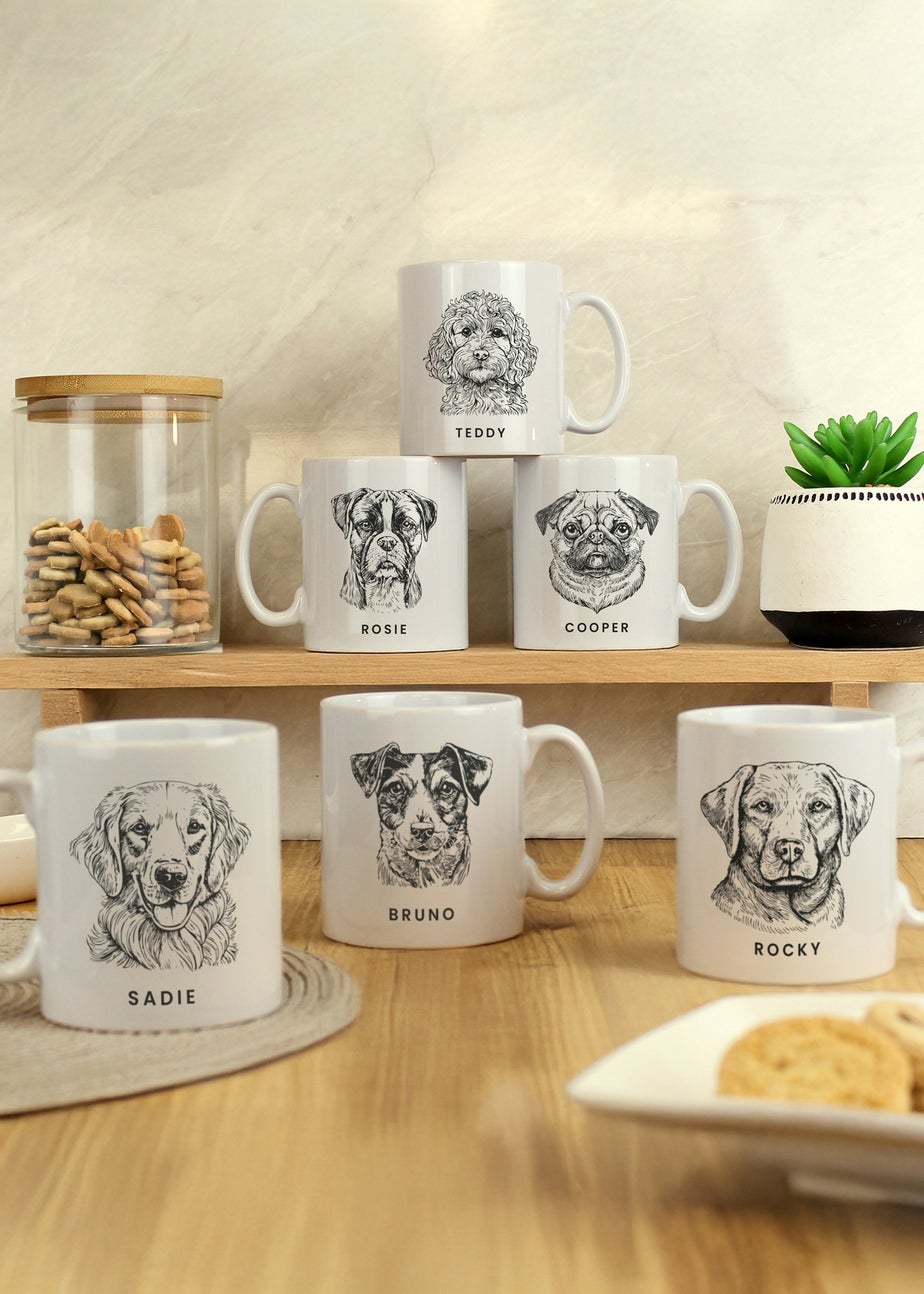Personalised Memento Company White Dog Breed Mug