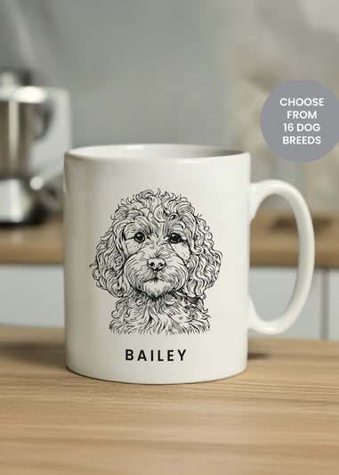 Personalised Memento Company White Dog Breed Mug