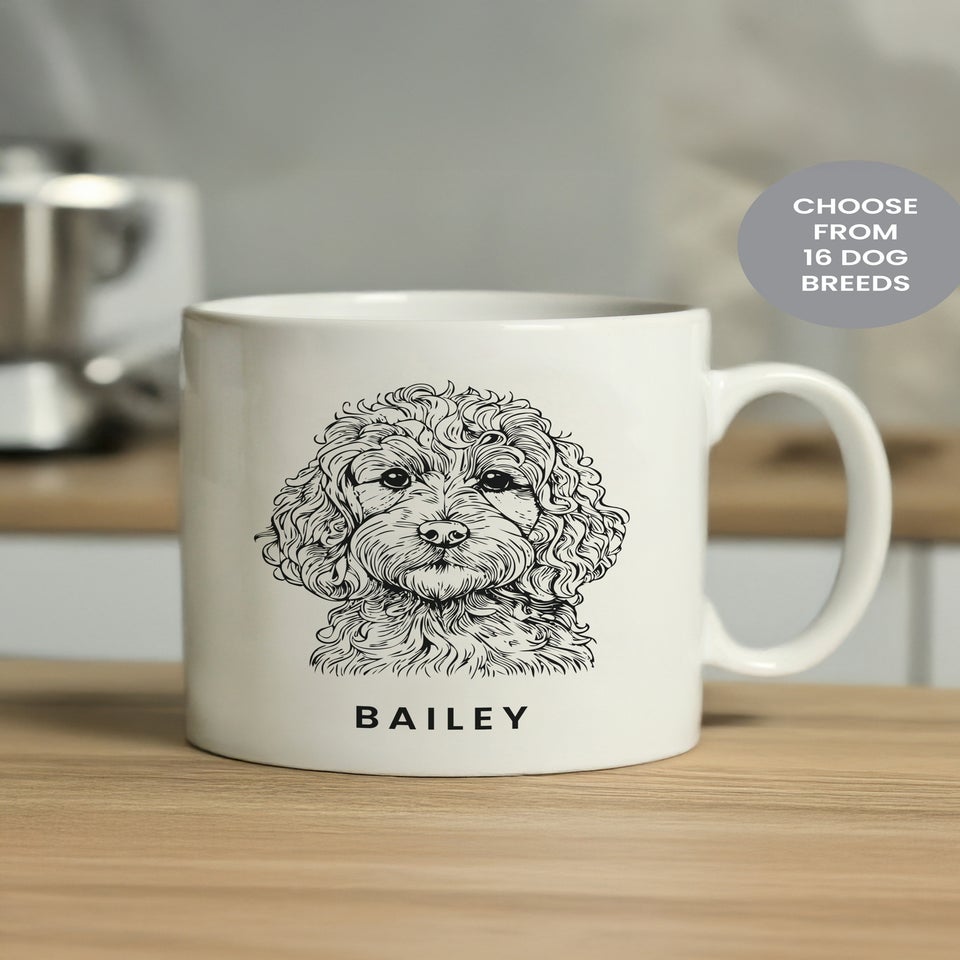 Personalised Memento Company White Dog Breed Mug