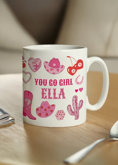 Personalised Memento Company White Cowgirl Mug