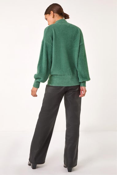 Roman Green Festive Sequin Bow Knit Jumper