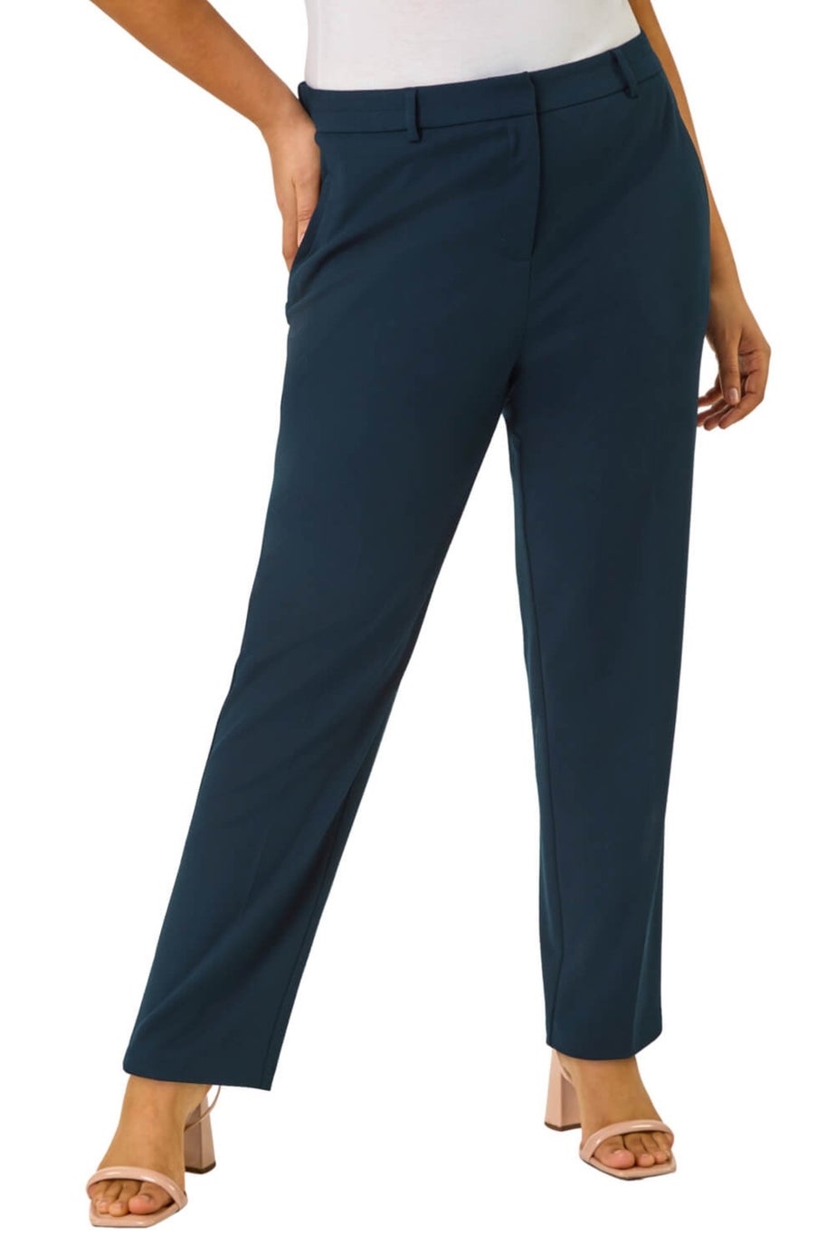 Roman Navy Curve Straight Leg Trouser