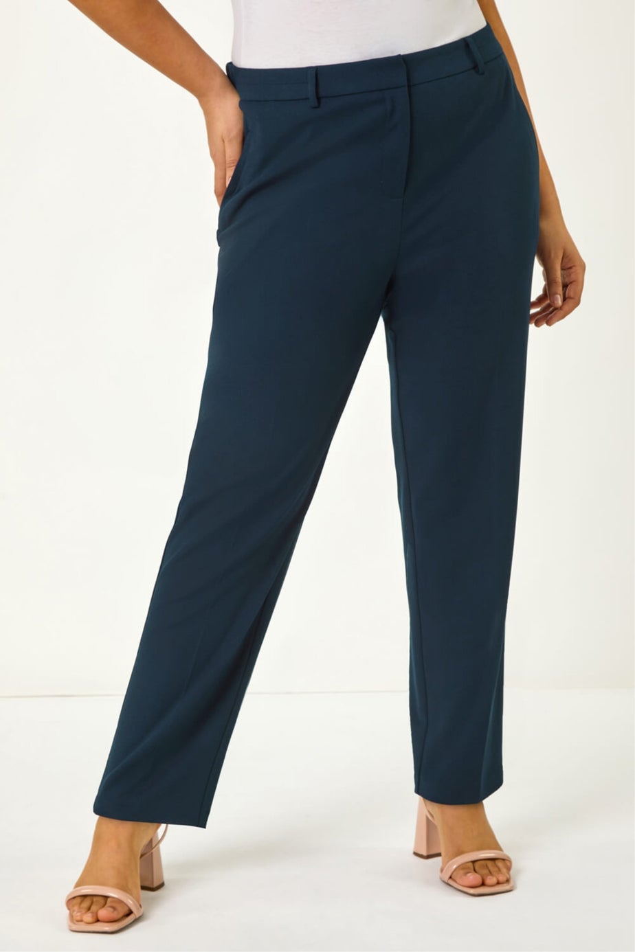 Roman Navy Curve Straight Leg Trouser