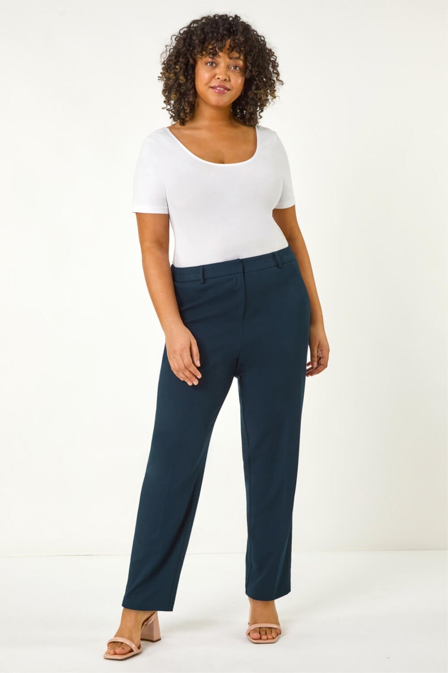 Roman Navy Curve Straight Leg Trouser