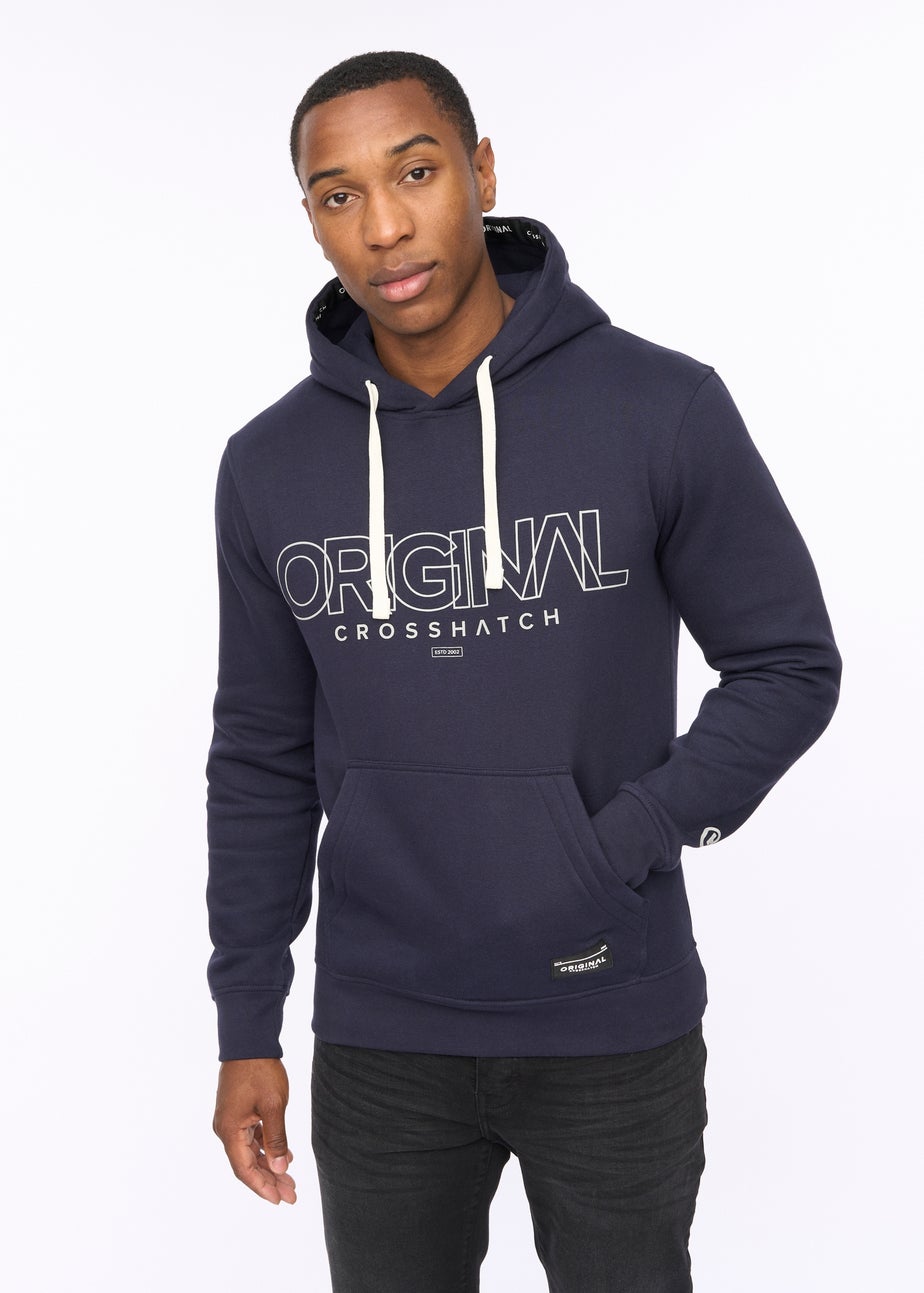 Crosshatch Navy Carrimoore Hoodie