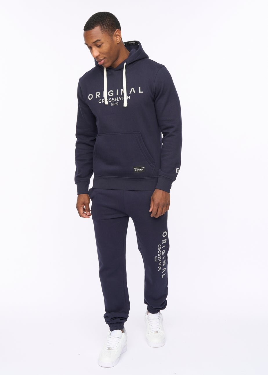 Crosshatch Navy Jamals Hoodie