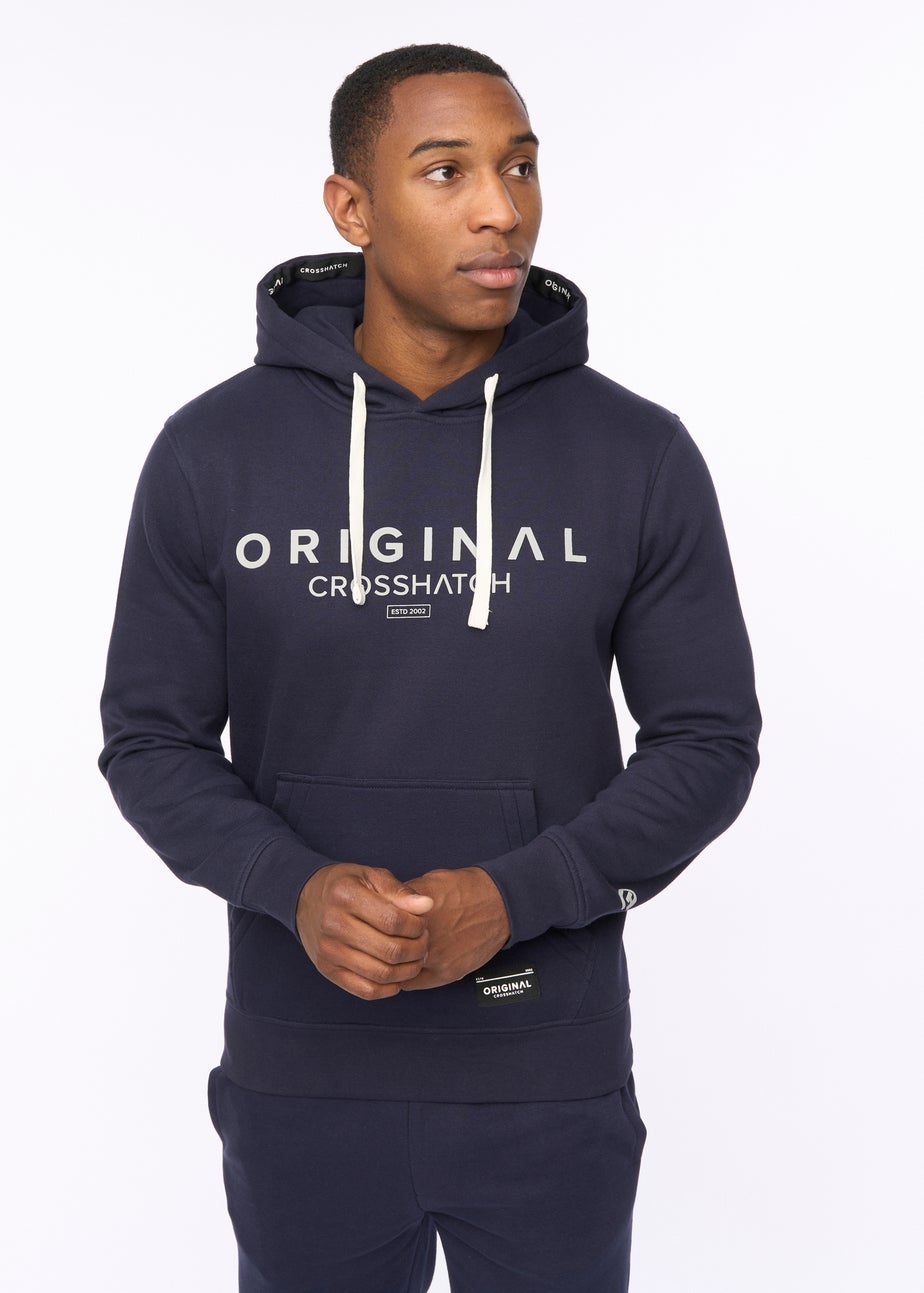 Crosshatch Navy Jamals Hoodie