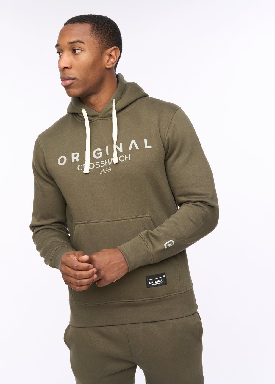 Crosshatch Dark Olive Jamals Hoodie