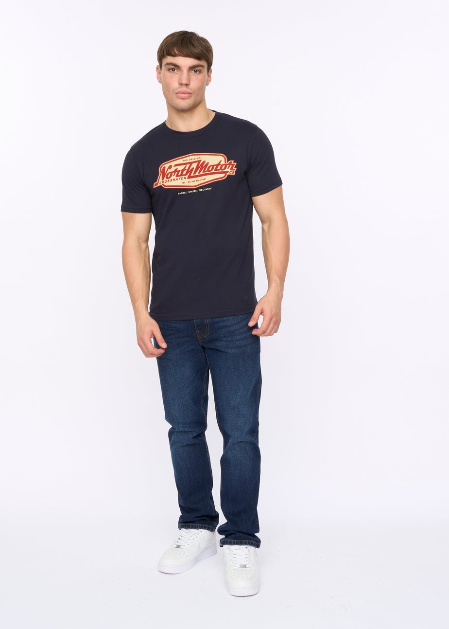 Crosshatch Navy Hellmere T-Shirt