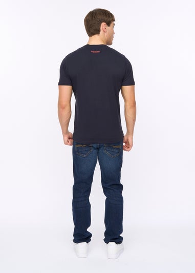 Crosshatch Navy Hellmere T-Shirt