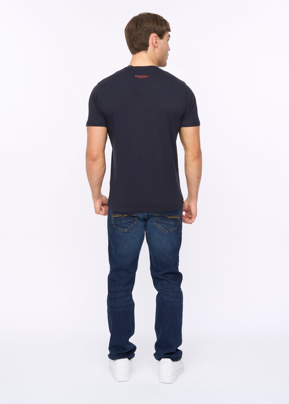 Crosshatch Navy Hellmere T-Shirt