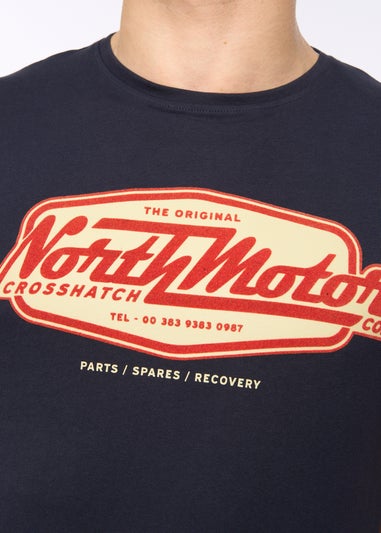 Crosshatch Navy Hellmere T-Shirt