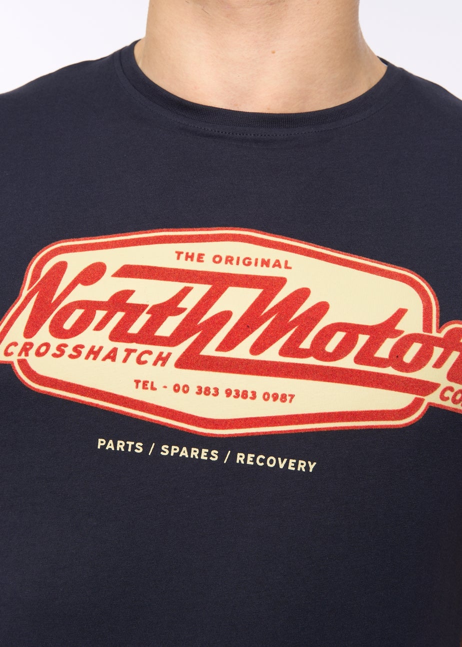 Crosshatch Navy Hellmere T-Shirt