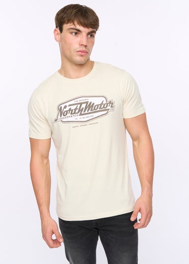 Crosshatch Off White Hellmere T-Shirt