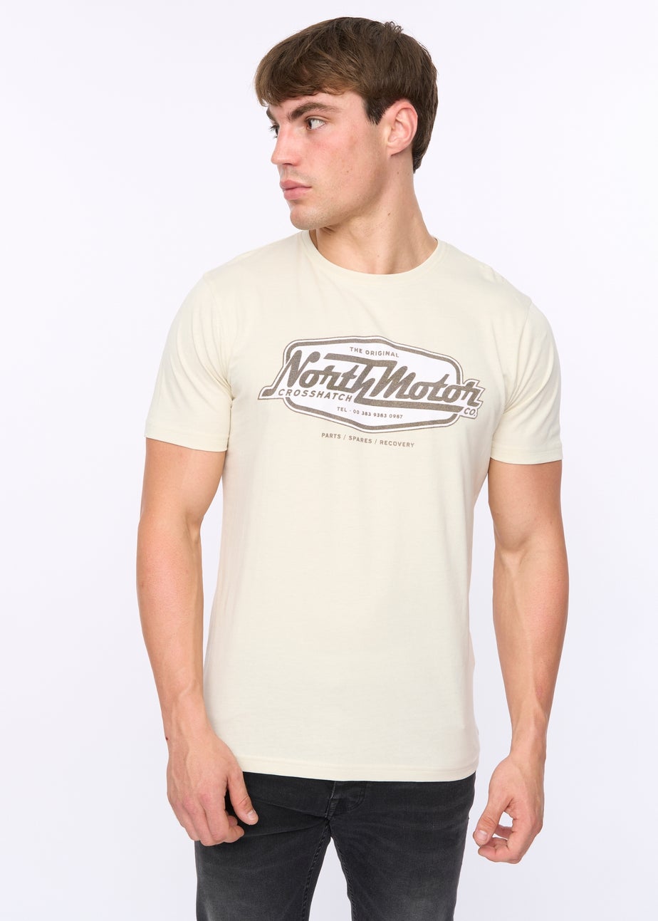 Crosshatch Off White Hellmere T-Shirt