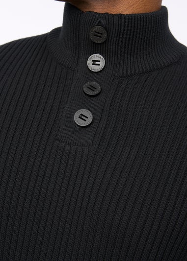Crosshatch Black Wellburys Chunky Knit