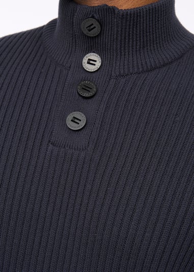 Crosshatch Navy Wellburys Chunky Knit
