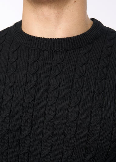 Crosshatch Black Kabstars Cable Knit