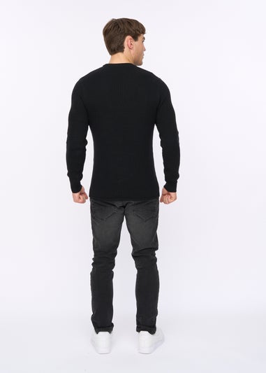 Crosshatch Black Kabstars Cable Knit