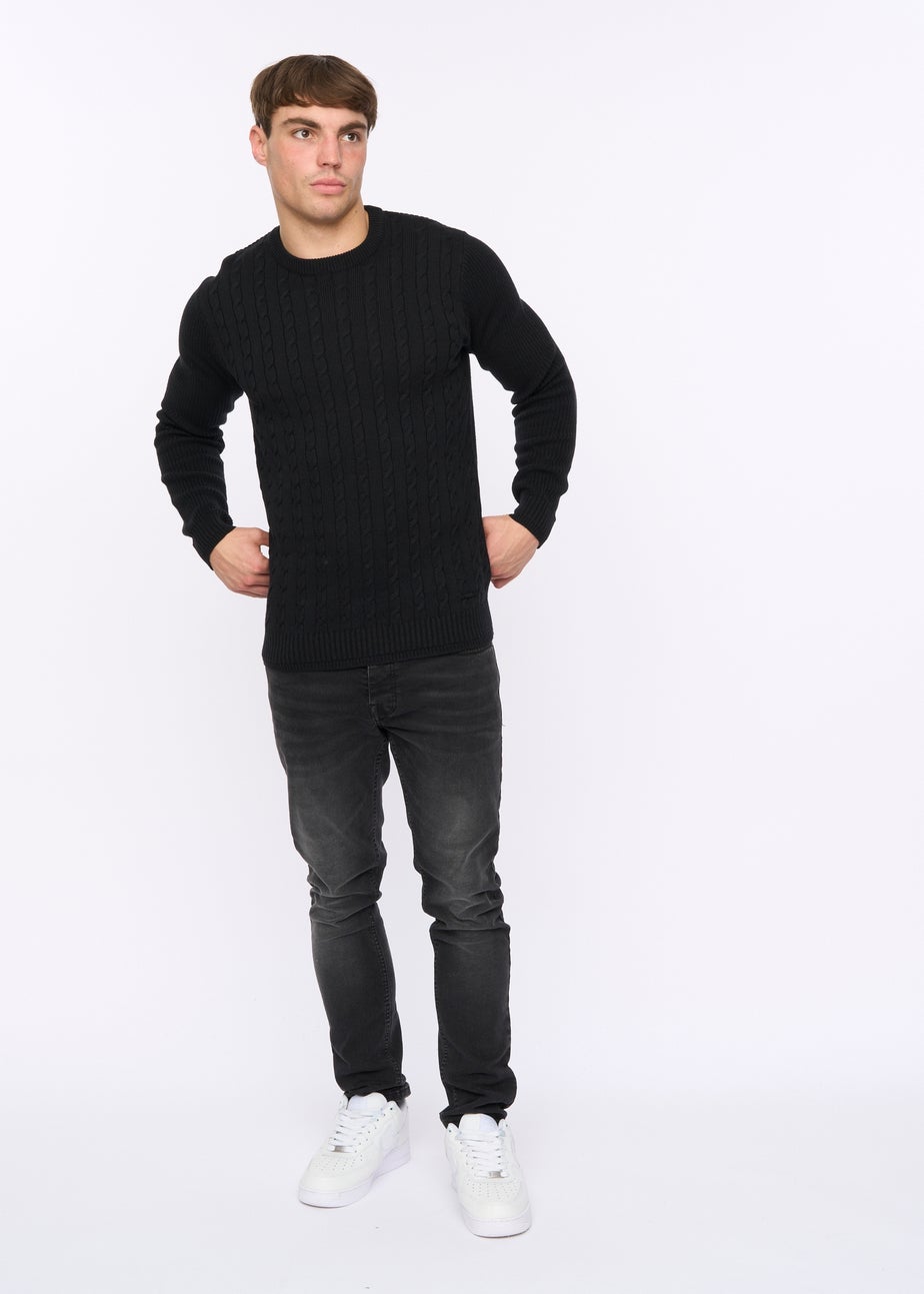 Crosshatch Black Kabstars Cable Knit
